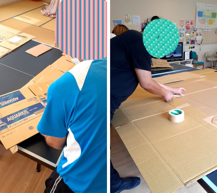 卓球用のサンシェードを作りました 卓球用のサンシェードを作りました